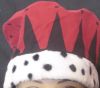 Dress up Hats - Kings crown - Material (red black & white)